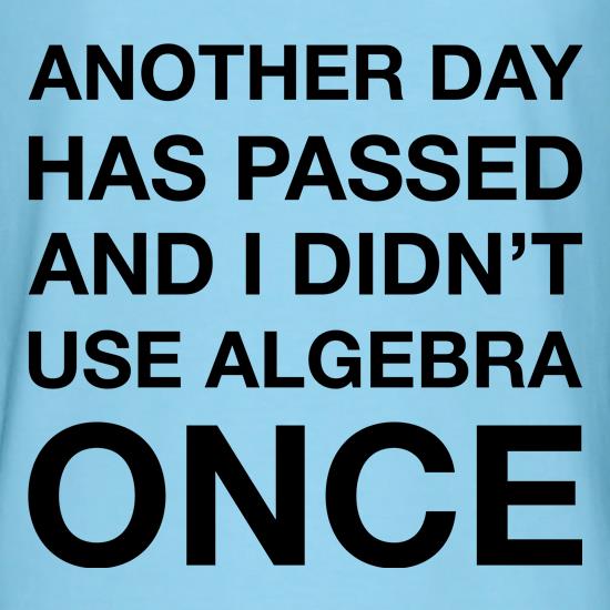 Another Day Has Passed & I Didn't Use Algebra Once t shirt
